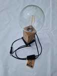 lampka nocna drewno GLOBO ADALIE loft industrial retro