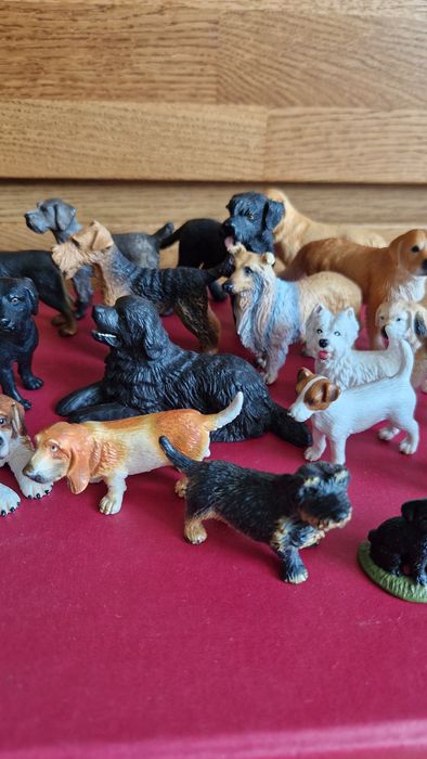 Zestaw 25x Schleich psy westie jamnik beagle jack nowofunland cocker