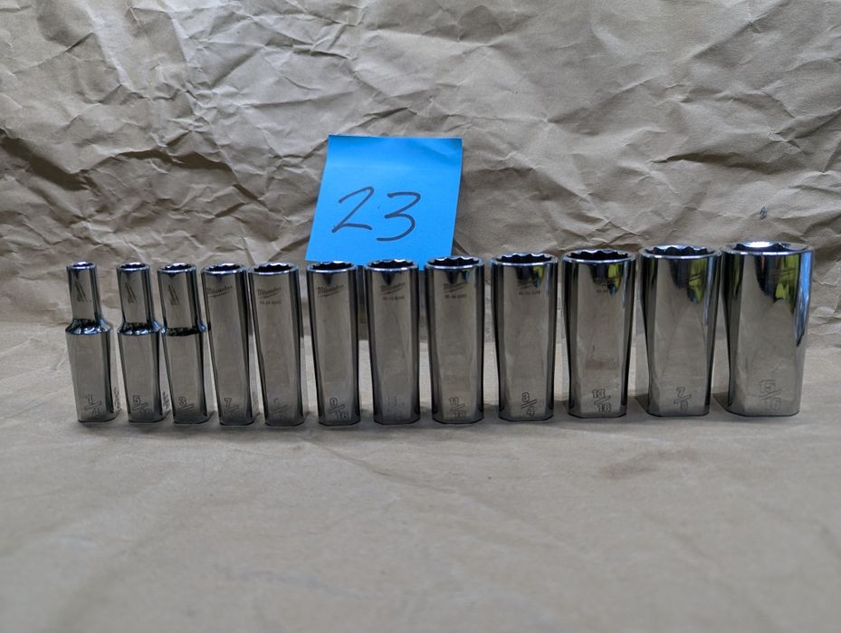 Набір подовжених дюймових головок Milwaukee 3/8" 12 штук