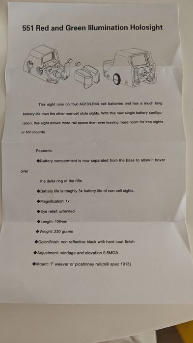 Holo 551 Graphic Sight - preto