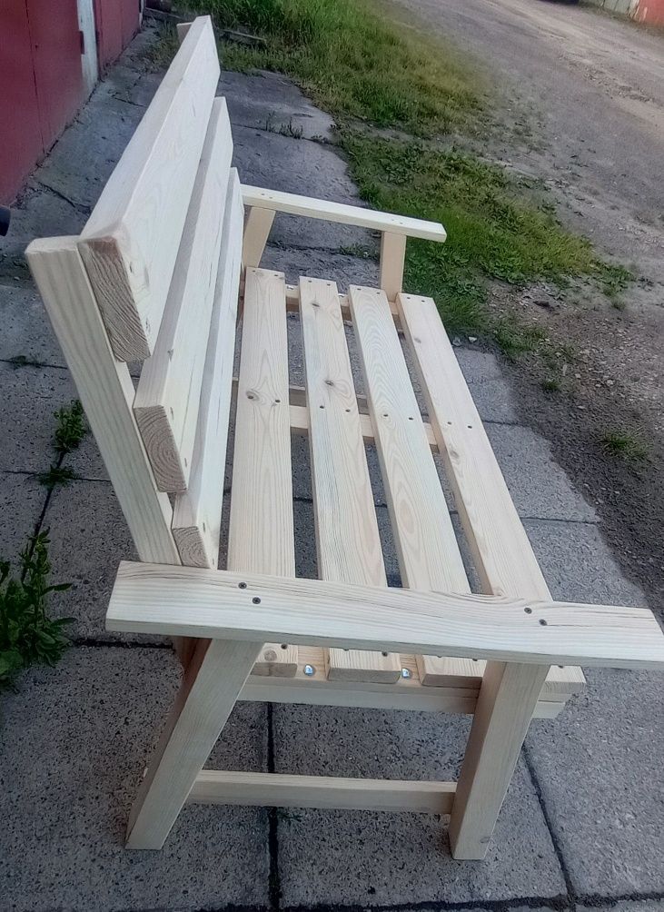 Ławka ogrodowa drewniana sosnowa 140cm