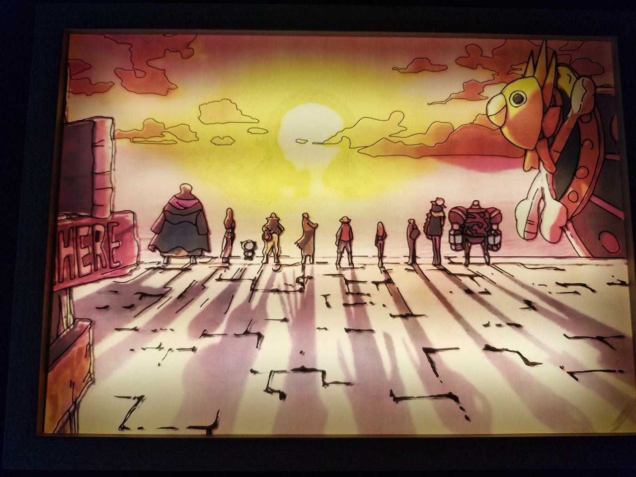 Нічник Картина LED  Аніме Дерев'яна Рамка Наруто Танджіро One Piece