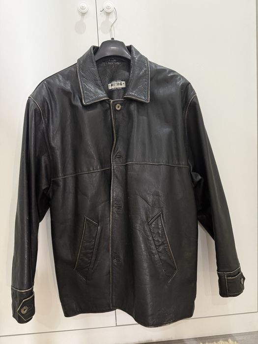 Casaco de couro tamanho L