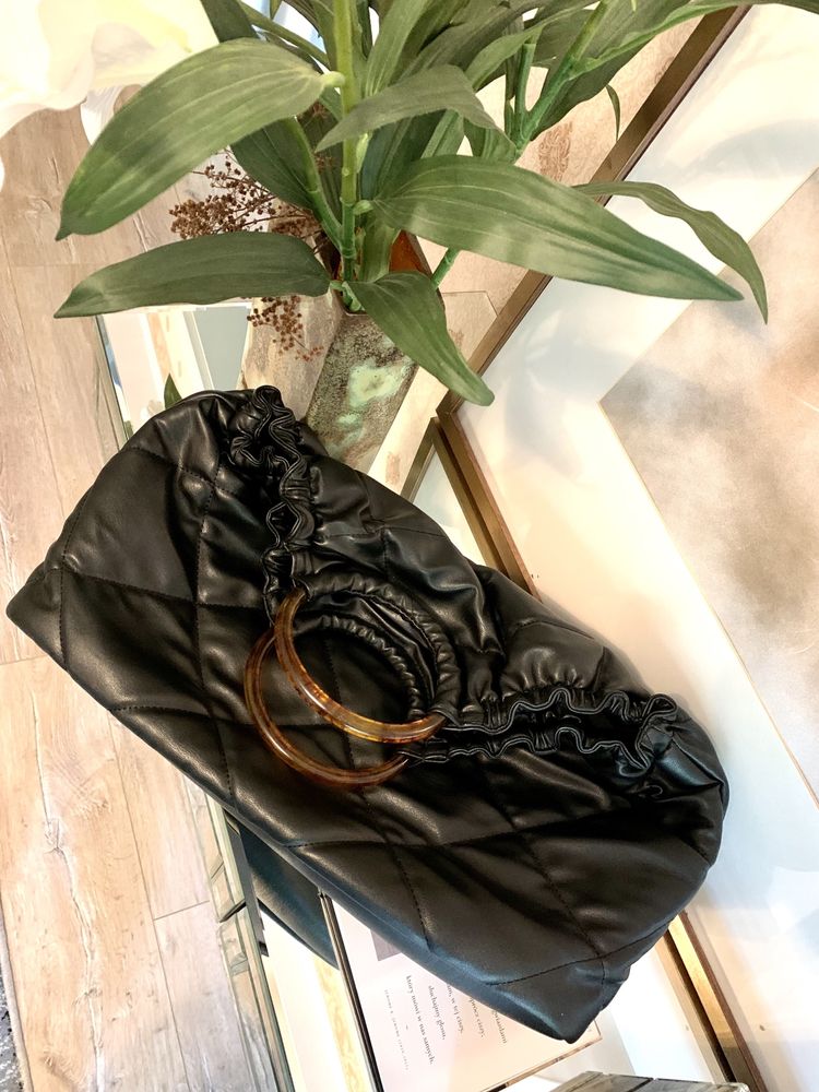 Shopperka Vintage czarna torebka