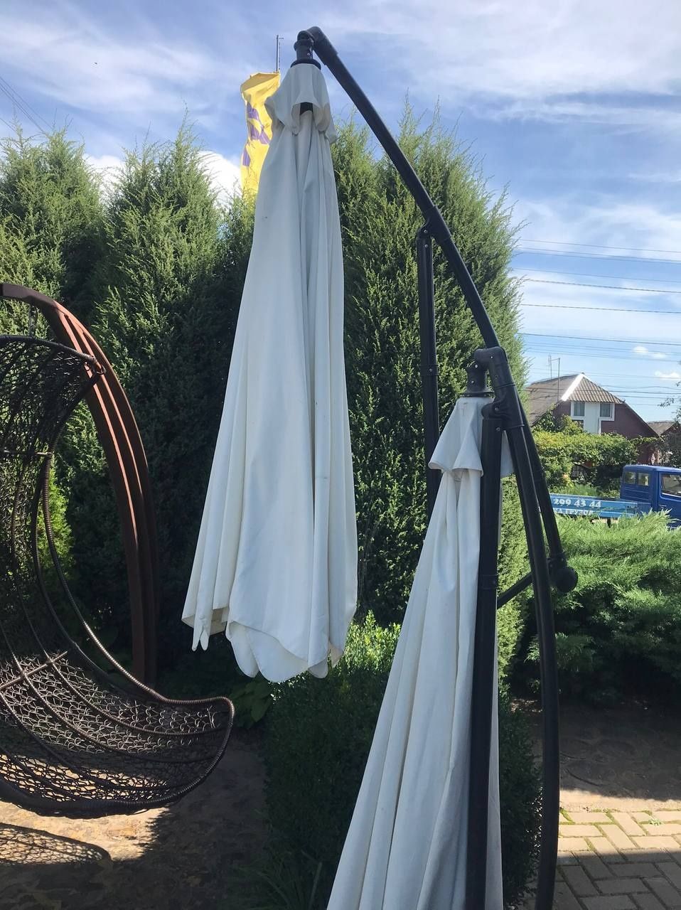 Зонт садовий від сонця, коричневий 3 метри