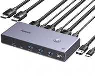 Ugreen CM695 KVM Switch 8K 60Hz DisplayPort ,1.4, 4x USB Pilot, czarny