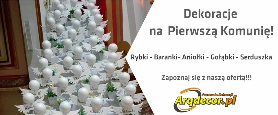 Gołębica styropianowa z napisem Przyjdź Duchu Święty