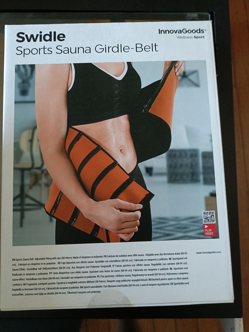 Faixa desportiva para queimar gordura da barriga