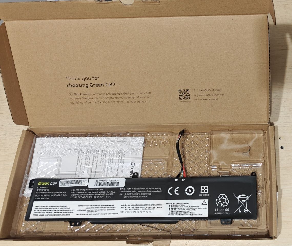 Nowa Bateria Green Cell L18M3PF1 Lenovo IdeaPad L340-15RH, L340-17IRH