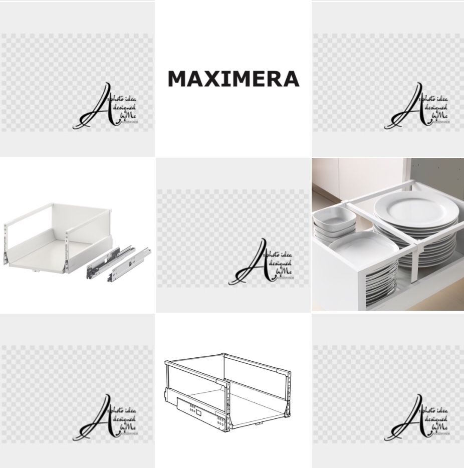 2 x40x60cm. M A X I M E R A ikea metod utrusta wysoka  szuflada