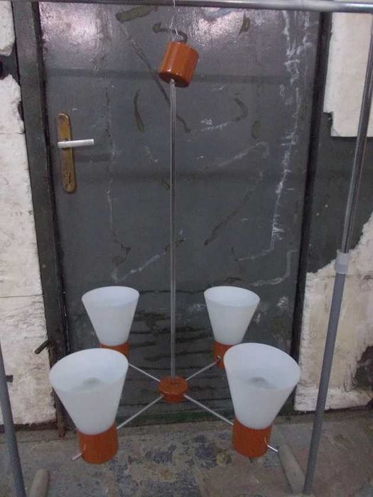 Stara wisząca lampa PRL vintage sprawna