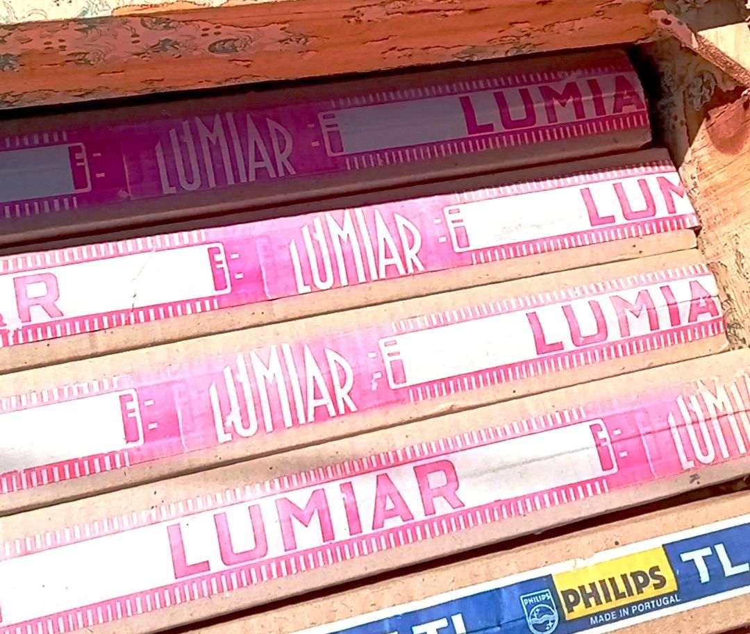 Cinco lâmpadas fluorescentes da fábrica Lumiar