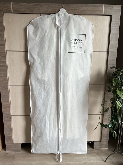 Sukienka ślubna jedwabna silk Ochocka Atelier długi rękaw super stan