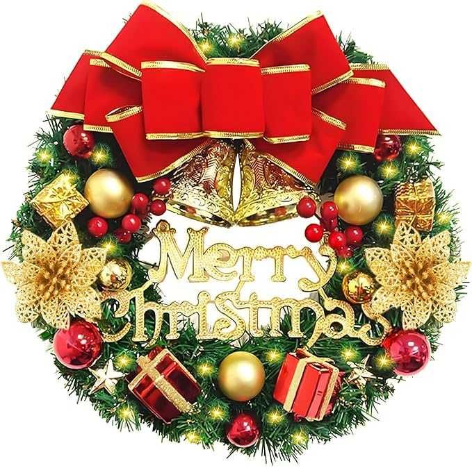 Coroa de Natal com Luzes LED 30 cm