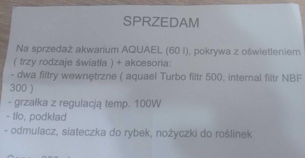 Akwarium + akcesoria
