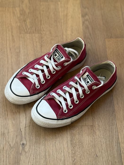 Converse bordowe damskie niskie 37