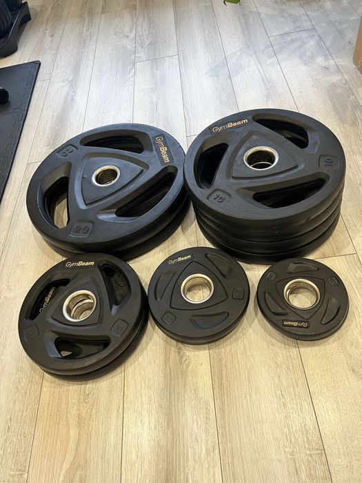 Диски олімпійські GymBeam 1.25/2.5/5/10/20 кг металеві прогумовані