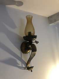 Kinkiet z mosiądzu stara lampa 45 cm