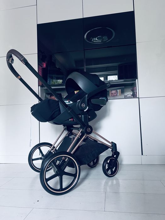 Cybex priam 4.0 rose gold komplet z 2 stan idealny