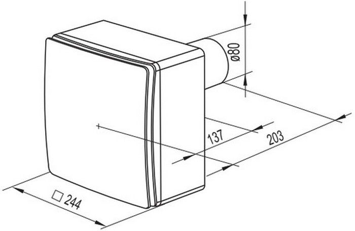 Вытяжной вентилятор Вентс ВН-1 80 К