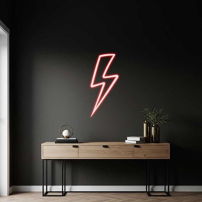 Neon Flex Placa de parede em formato raio