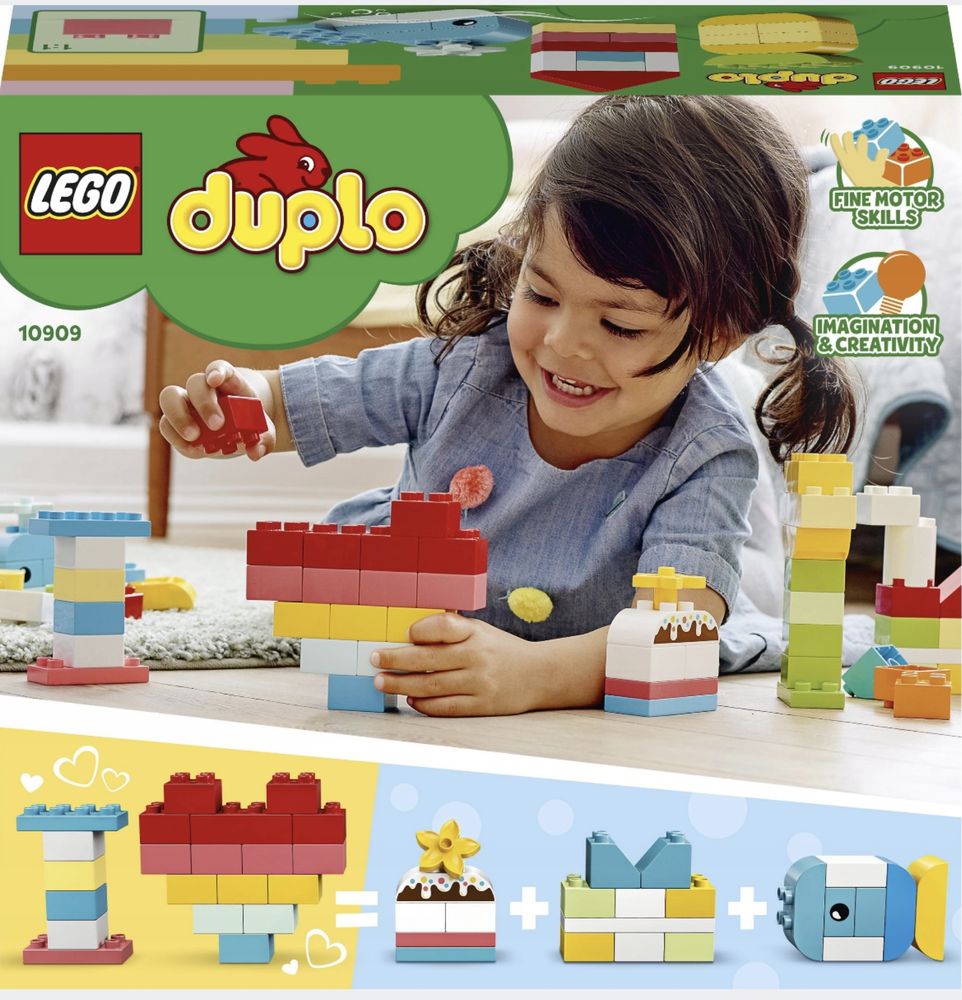 Lego Duplo Classic Лего Дупло Коробка сердце в наличии!!