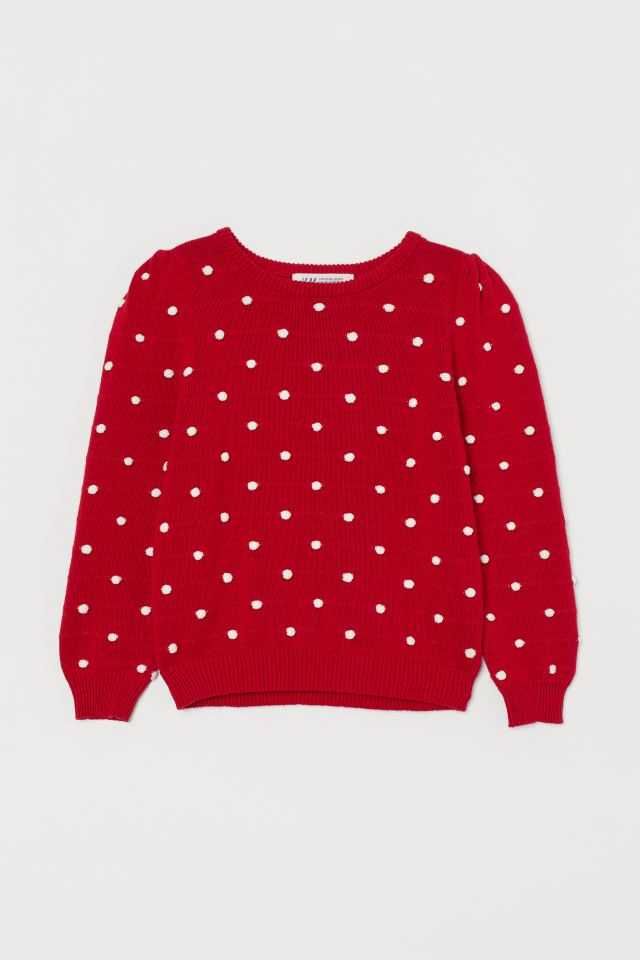 Czerwony sweterek dla dziewczynki
