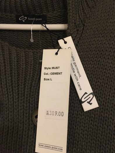 Bolerko/Sweter krótki SisterS Point M/L 38/40 szary nowy