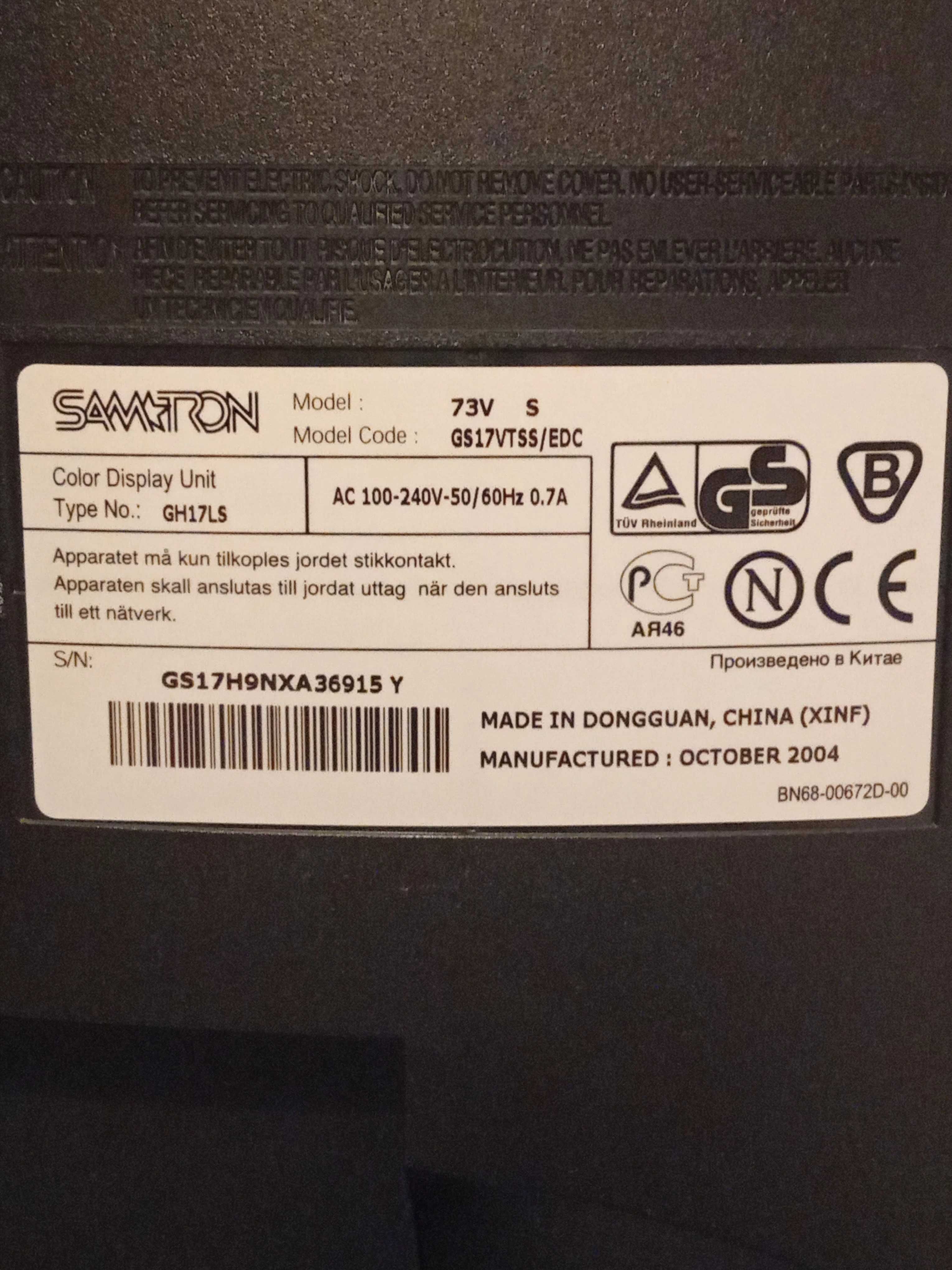 Monitor Samtron 73V 17 Polegadas