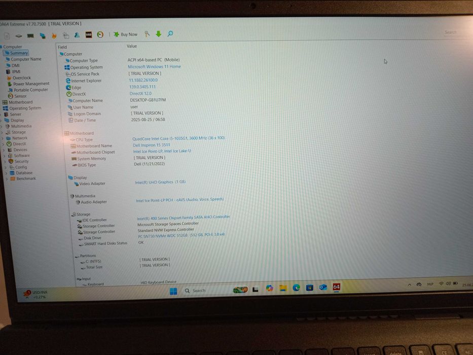 Ноутбук DELL INSPIRON 15 3511