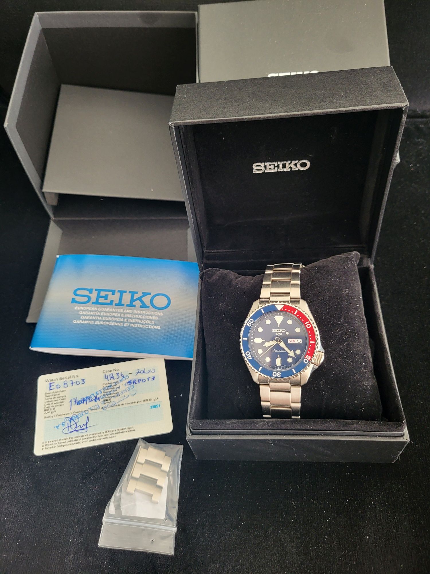 Seiko 5 Sports Automático 2024 full set