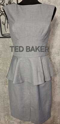 Ted Baker elegancka sukienka z baskinką rozmiar 2 czyli europejskie S