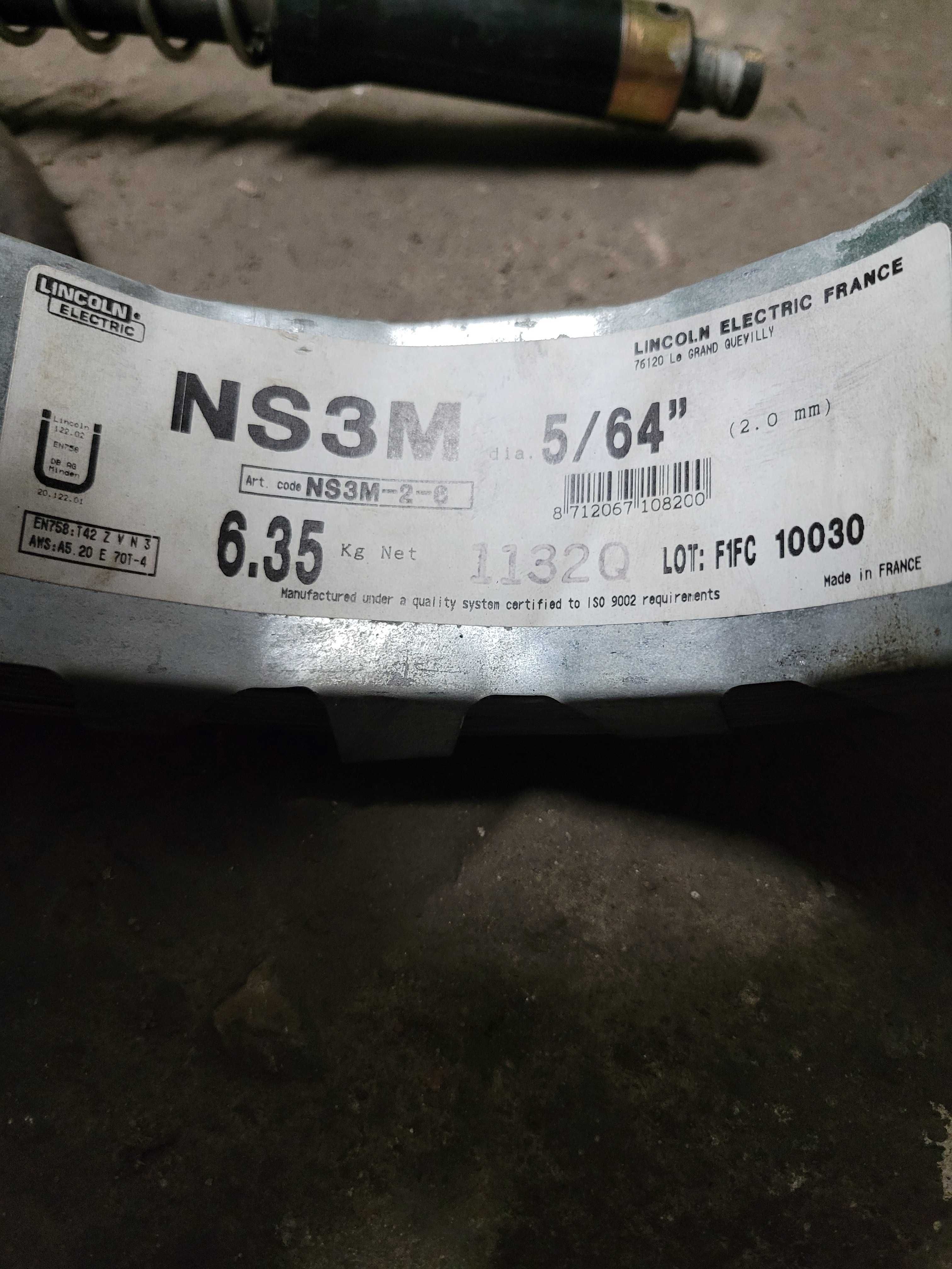3x Drut spawalniczy NS-3M NS3M 2.0mm samoosłonowy LINCOLN ELECTRIC