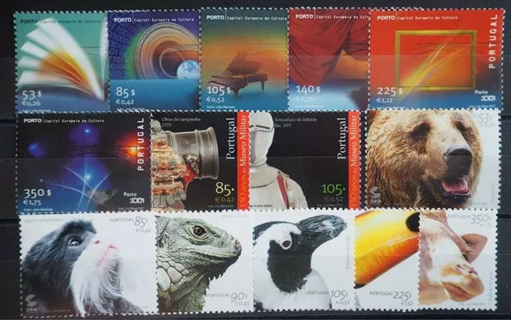 Selos Anos Completos Portugal MNH