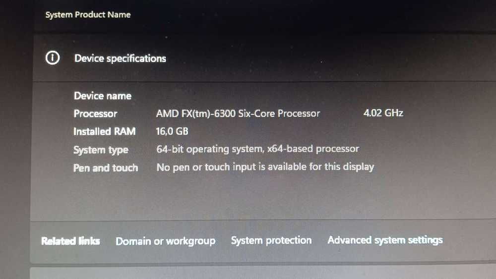 Комплект FX 6300 (6 ядер 16 gb)