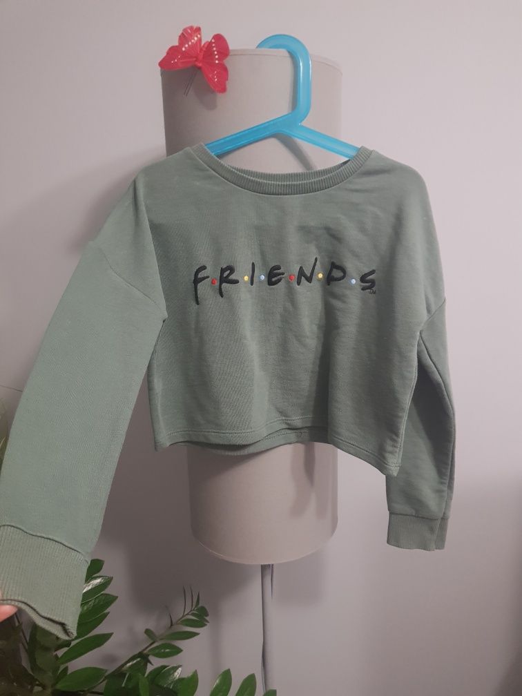 Ciemnozielona bluza Friends rozmiar 128