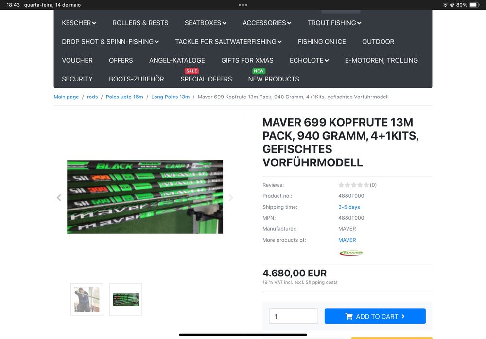 Cana francesa maver 699 top mach