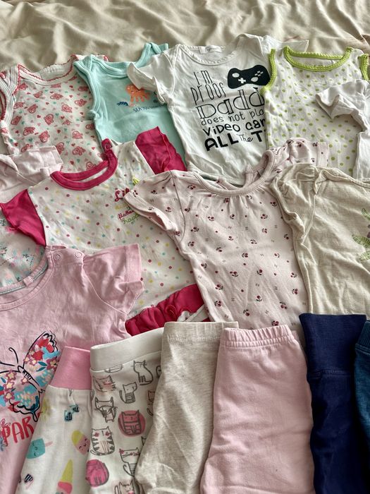 Paka ubrań ubranek dla dziewczynki rozmiar 68 - część ubranek nowych!