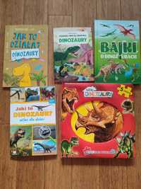 Zestaw  5 książek o dinozaurach