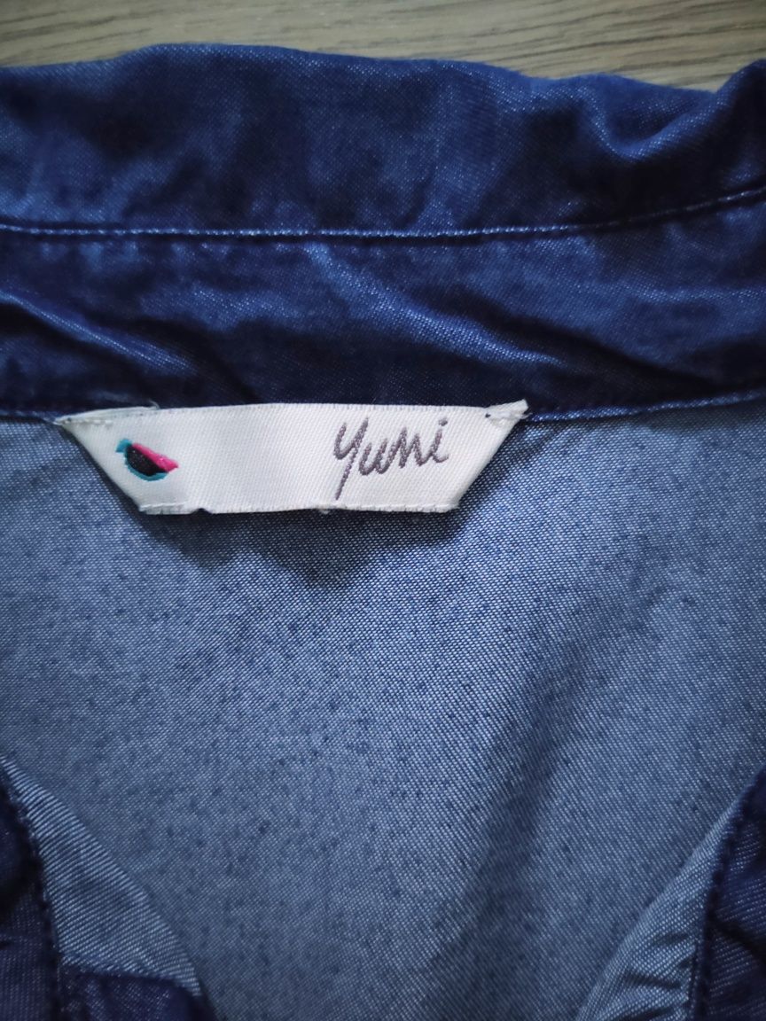 Jeansowa sukienka tunika koszula, Yumi, rozmiar 40/L, wiskoza