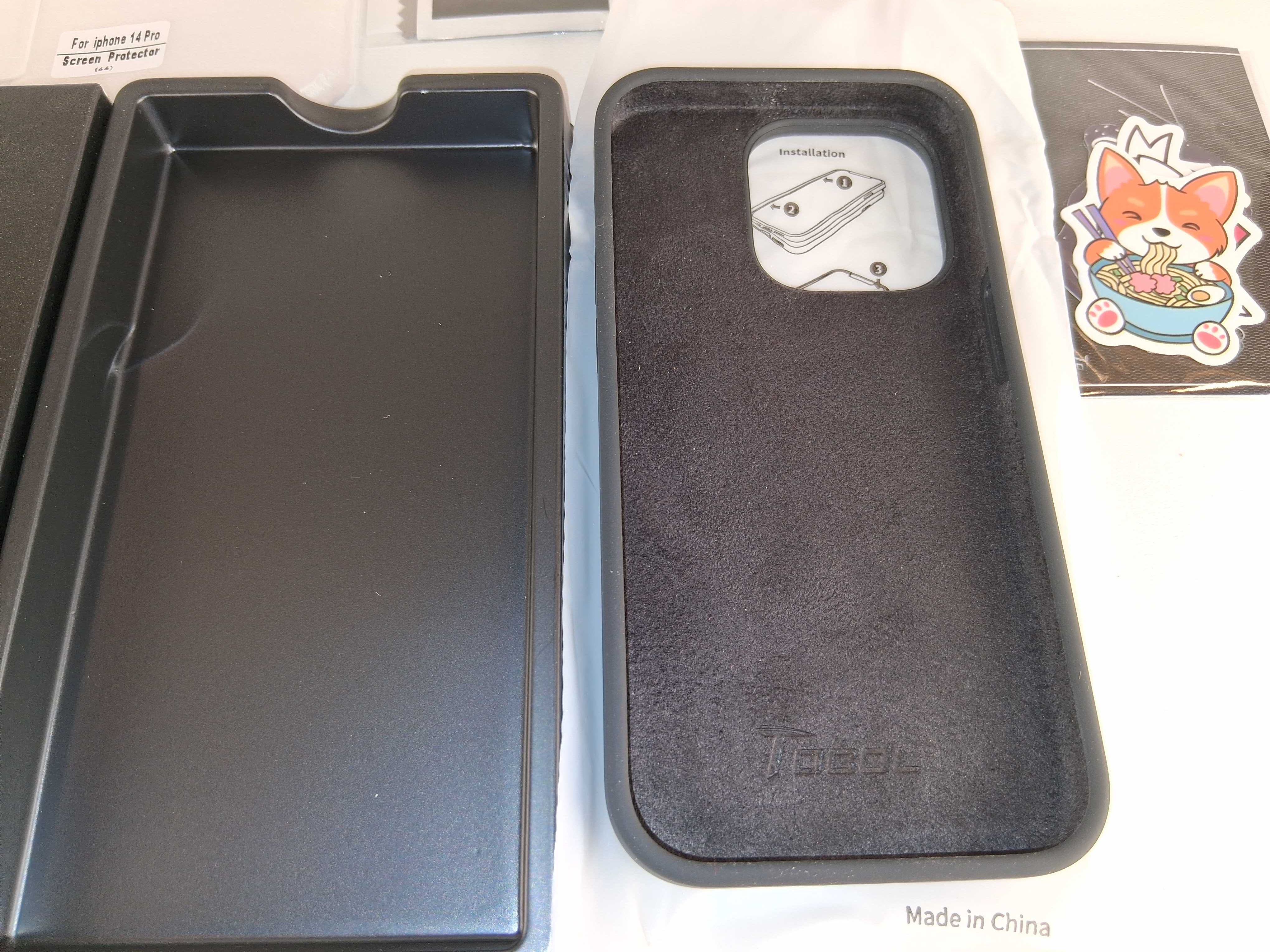 Y013 Zestaw Czarny Case Etui 2x Szkło Hartowane iPhone 14 Pro