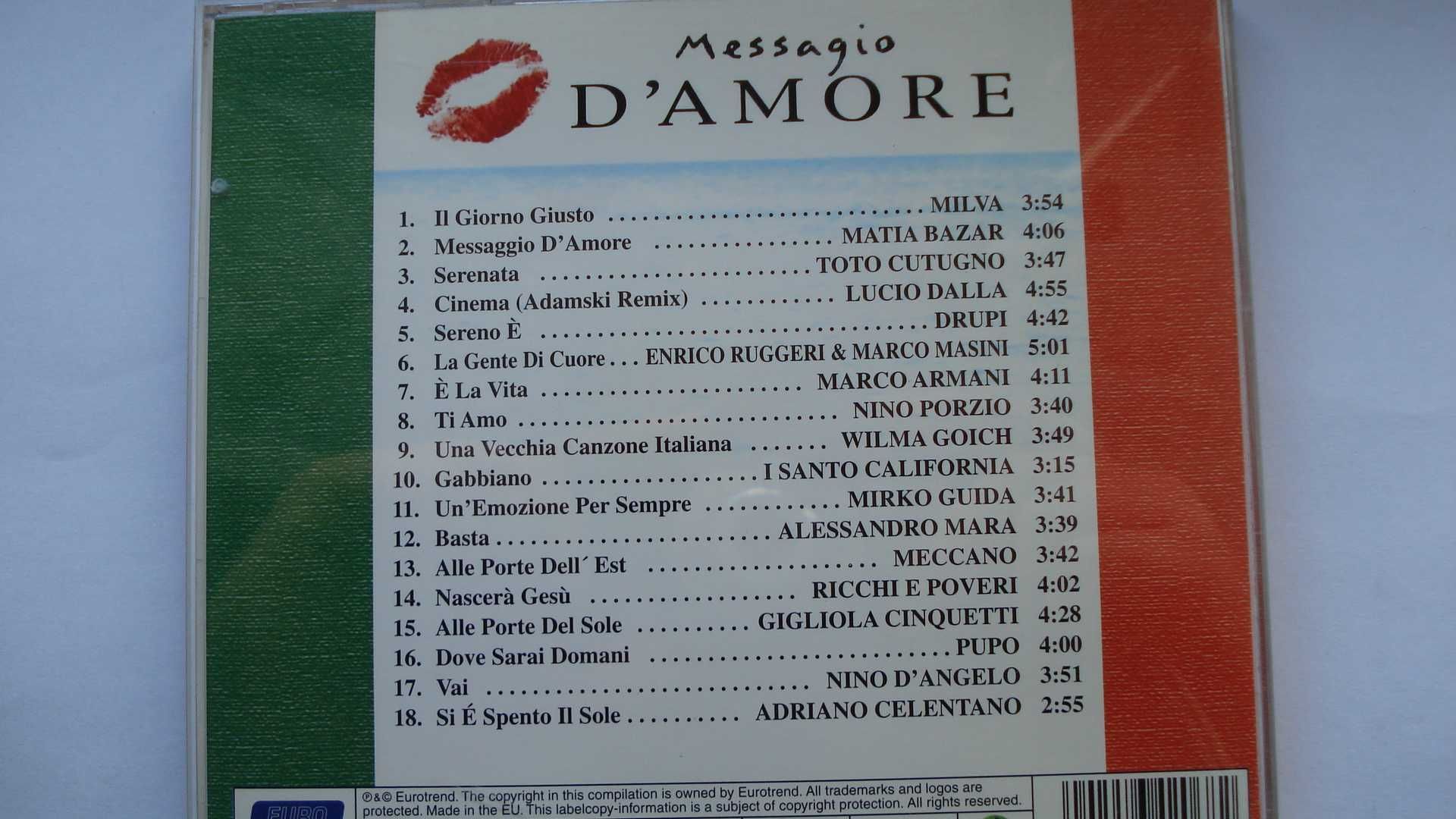 Płyta CD - Messagio D'amore, oryginalne włoskie przeboje