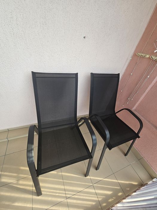 Krzesla ogrodowe metalowe dwie sztuki