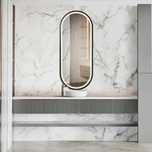 Lustro łazienkowe w ramie mdf OSKAR LED II 53X103 cm - ALFARAM