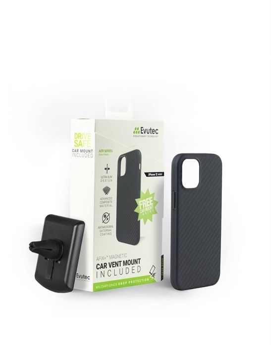 Бампер чехол противоударный Evutec iPhone 11 Pro с магнитом карбон