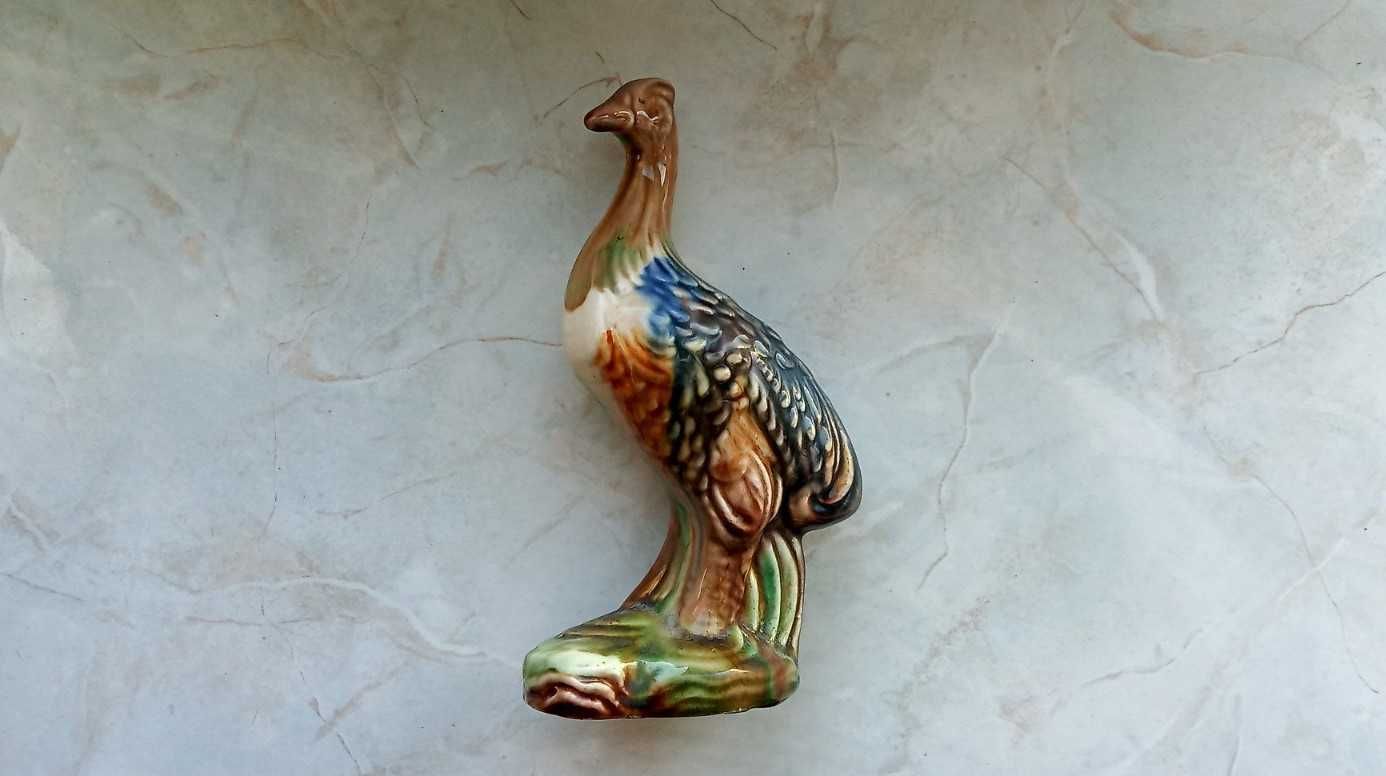 Статуэтка "Дрофа" обливная керамика-майолика