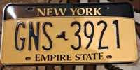 Orginalna tablica rejestracyjna " New York "