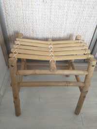 bambusowy stołek w stylu Boho siedzisko