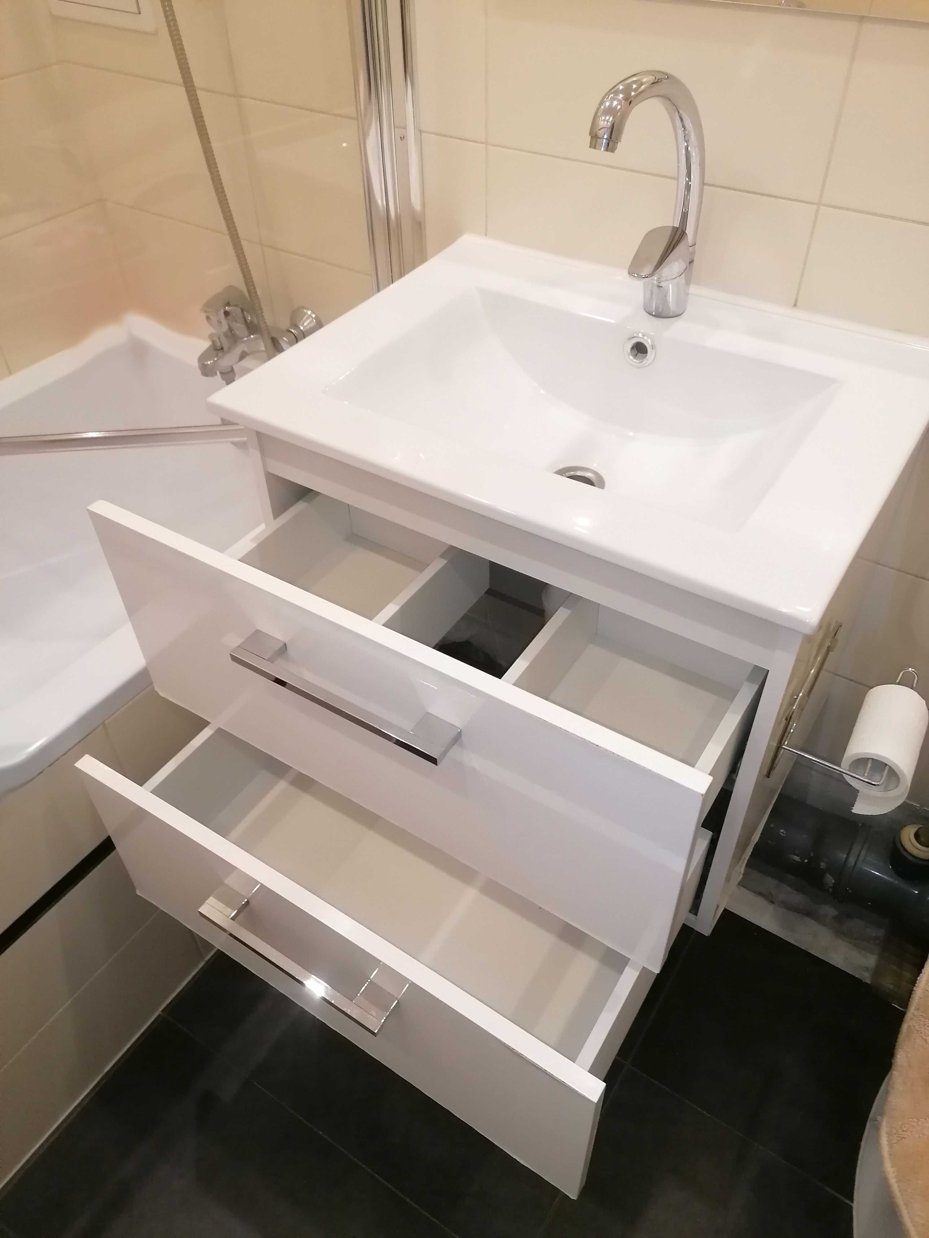 Szafka łazienkowa stojąca słupek, szafka z umywalka, bateria