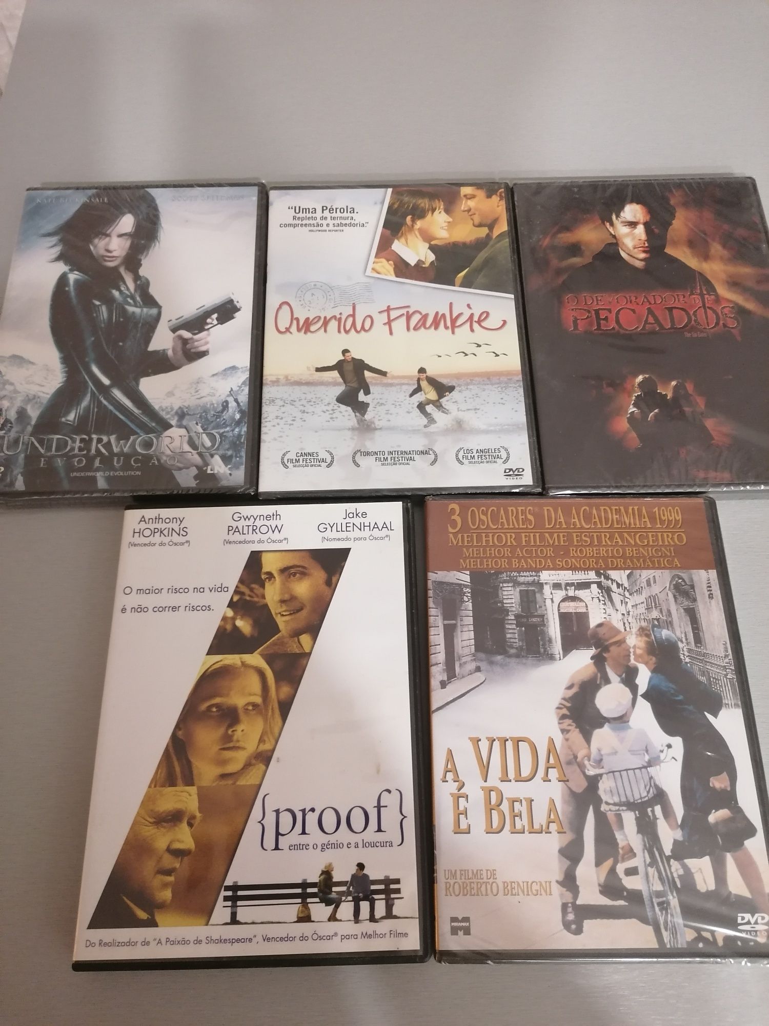 Conjunto 5 filmes DVD novos Embalados